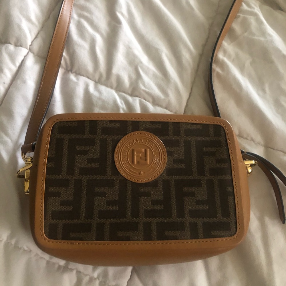 Fendi Brown and Tan Crossbody Bag